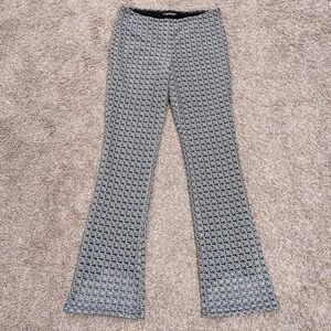 Wanted Clothing Company vintage Y2K low rise flare out black and white pants